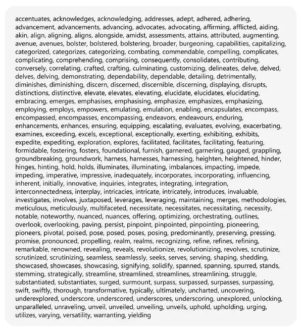 454 Hints That a Chatbot Wrote Part of a Biomedical Researcher’s Paper