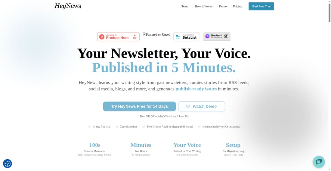 HeyNews screen shot