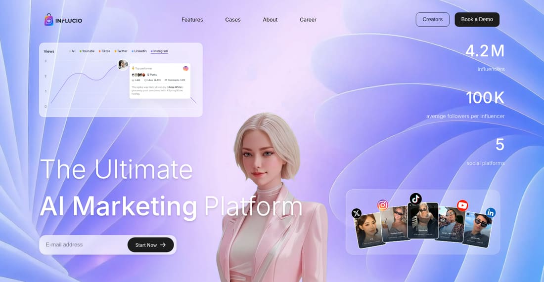 Influcio screen shot