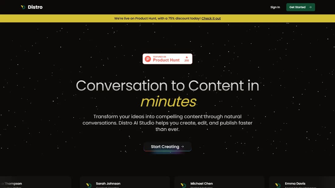 Distro screen shot