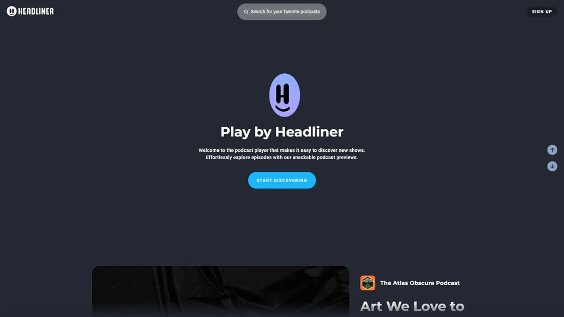 Headliner screen shot
