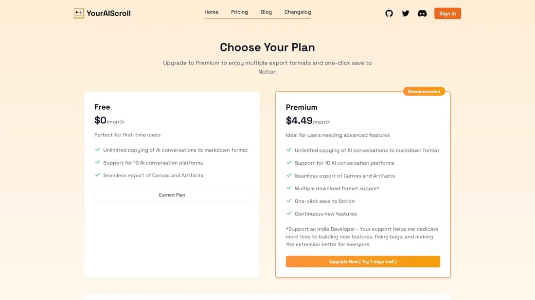 YourAIScroll screen shot