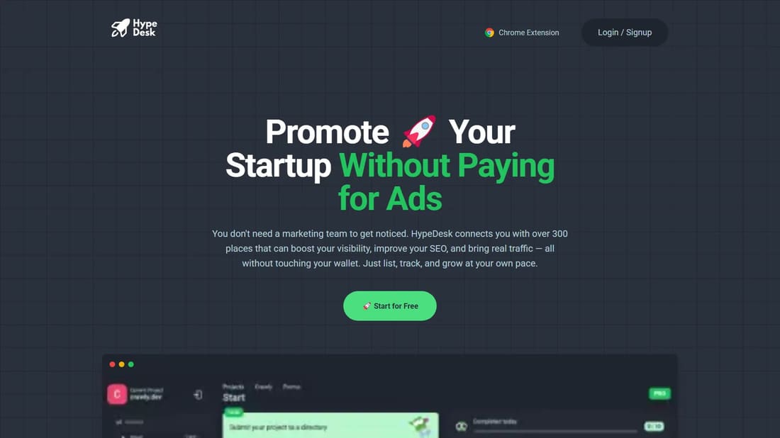 HypeDesk screen shot