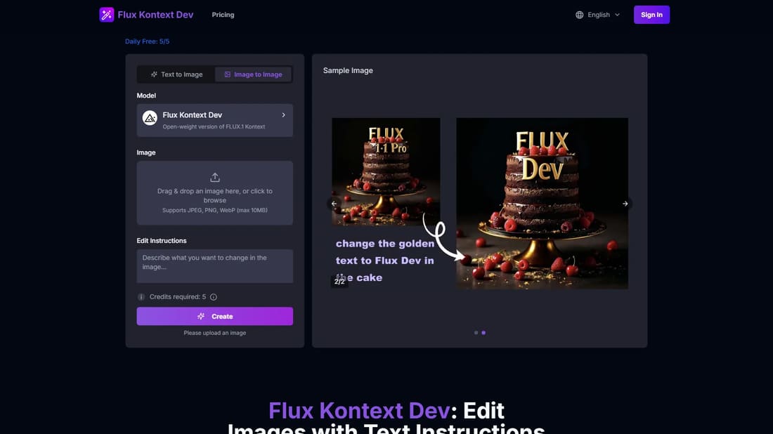 Flux Kontext Dev screen shot