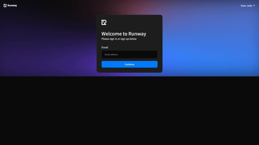 Runway screen shot