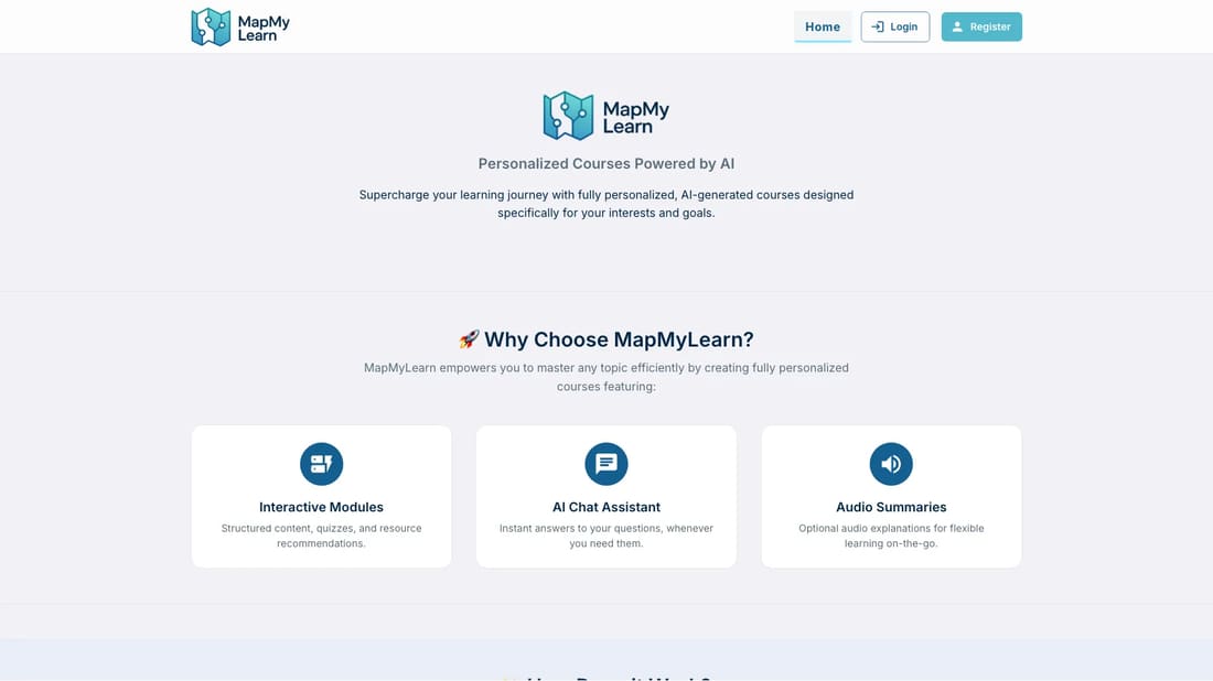 MapMyLearn screen shot