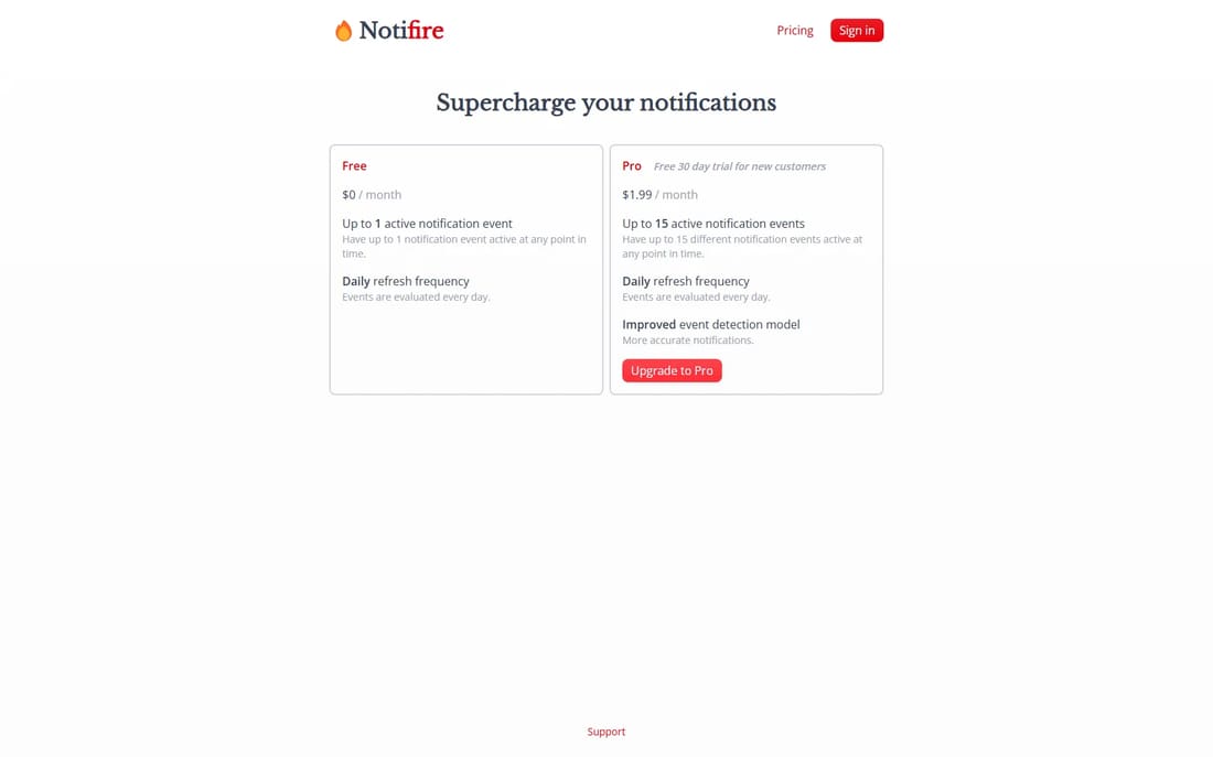 Notifire screen shot