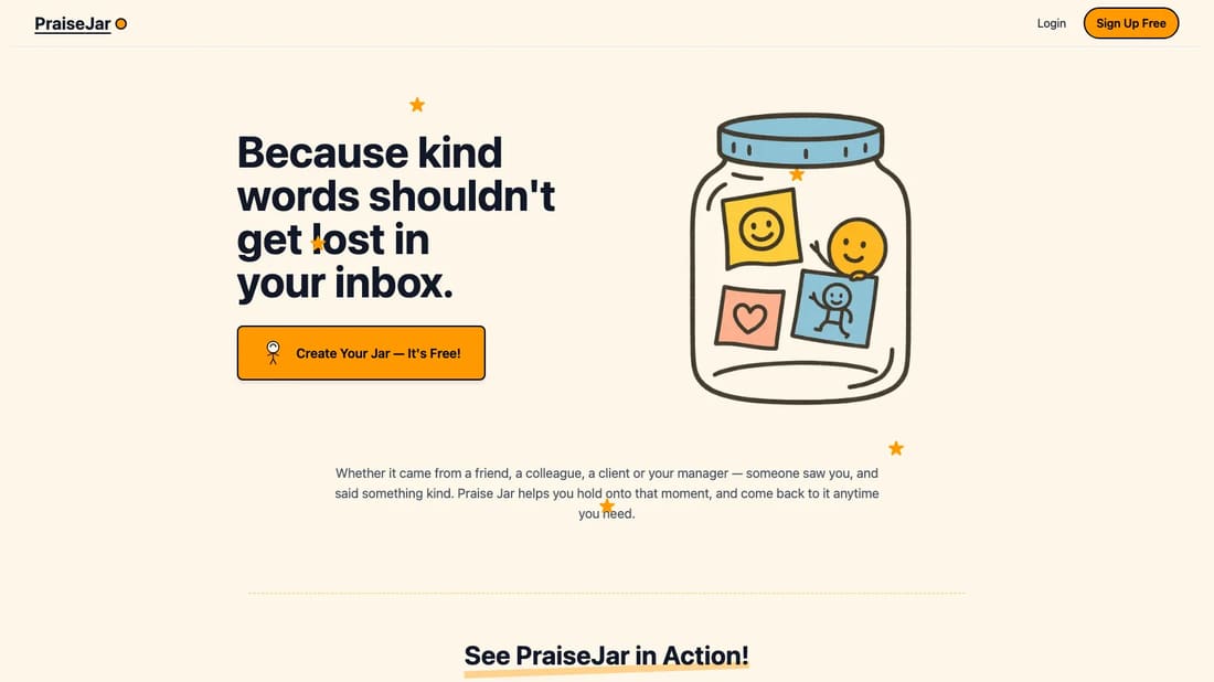 PraiseJar screen shot