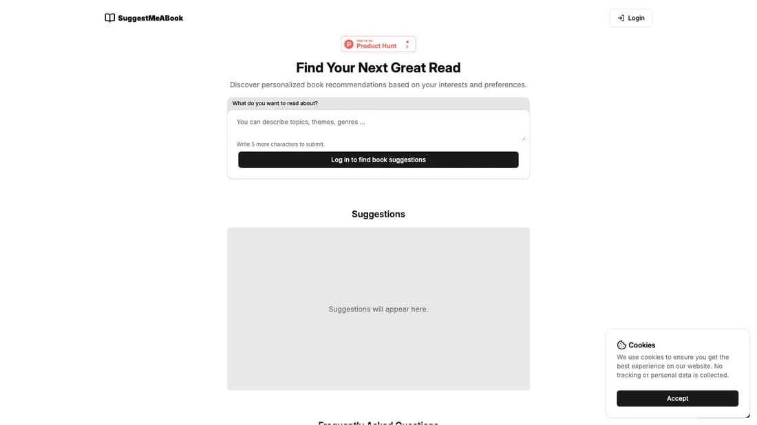 SuggestMeABook screen shot