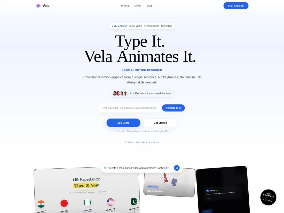 Vela screen shot