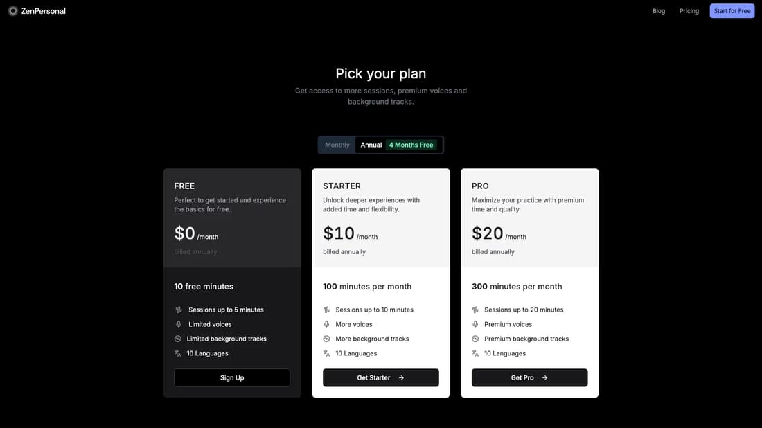 ZenPersonal screen shot