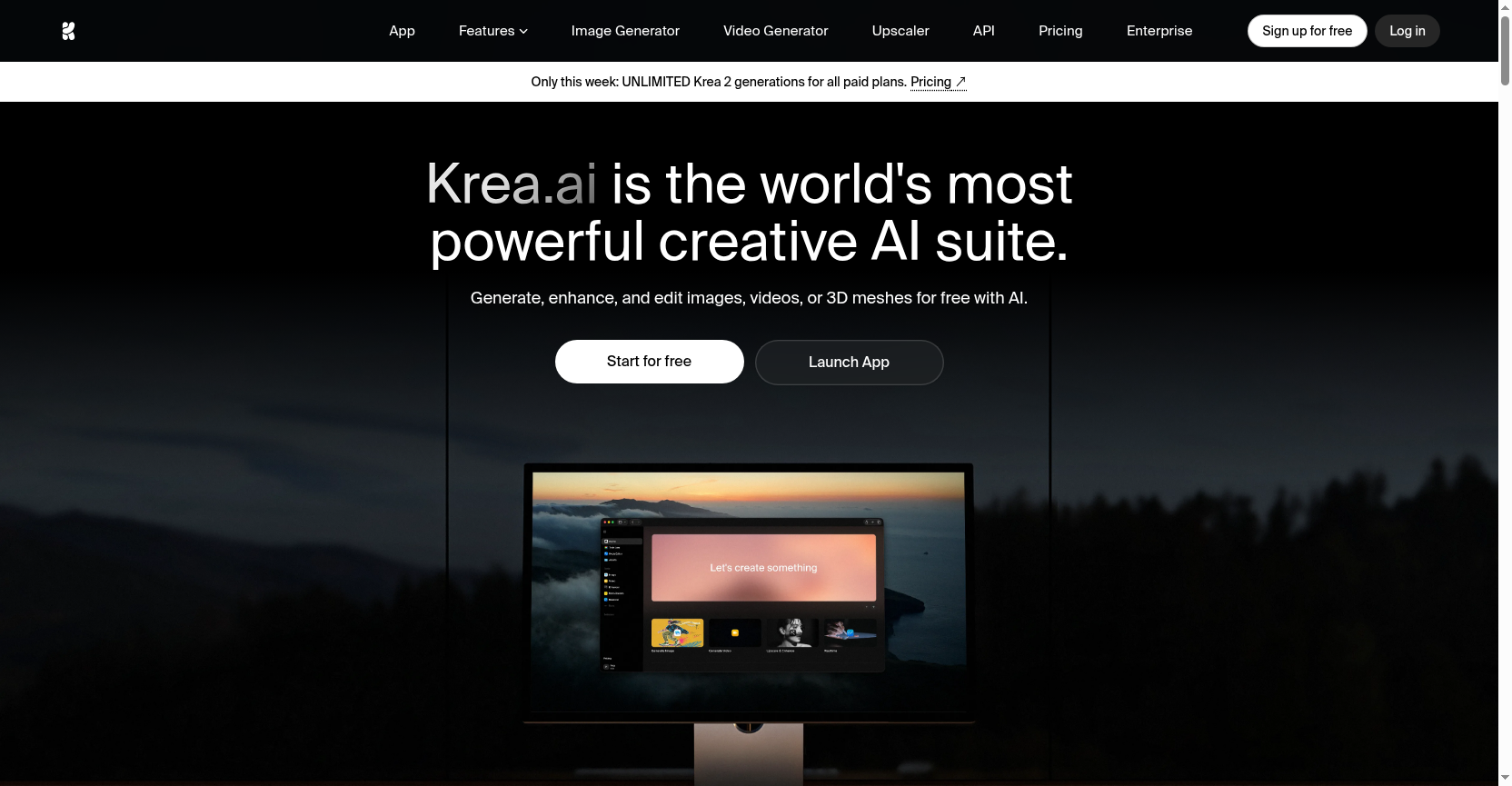 Krea 2 screen shot
