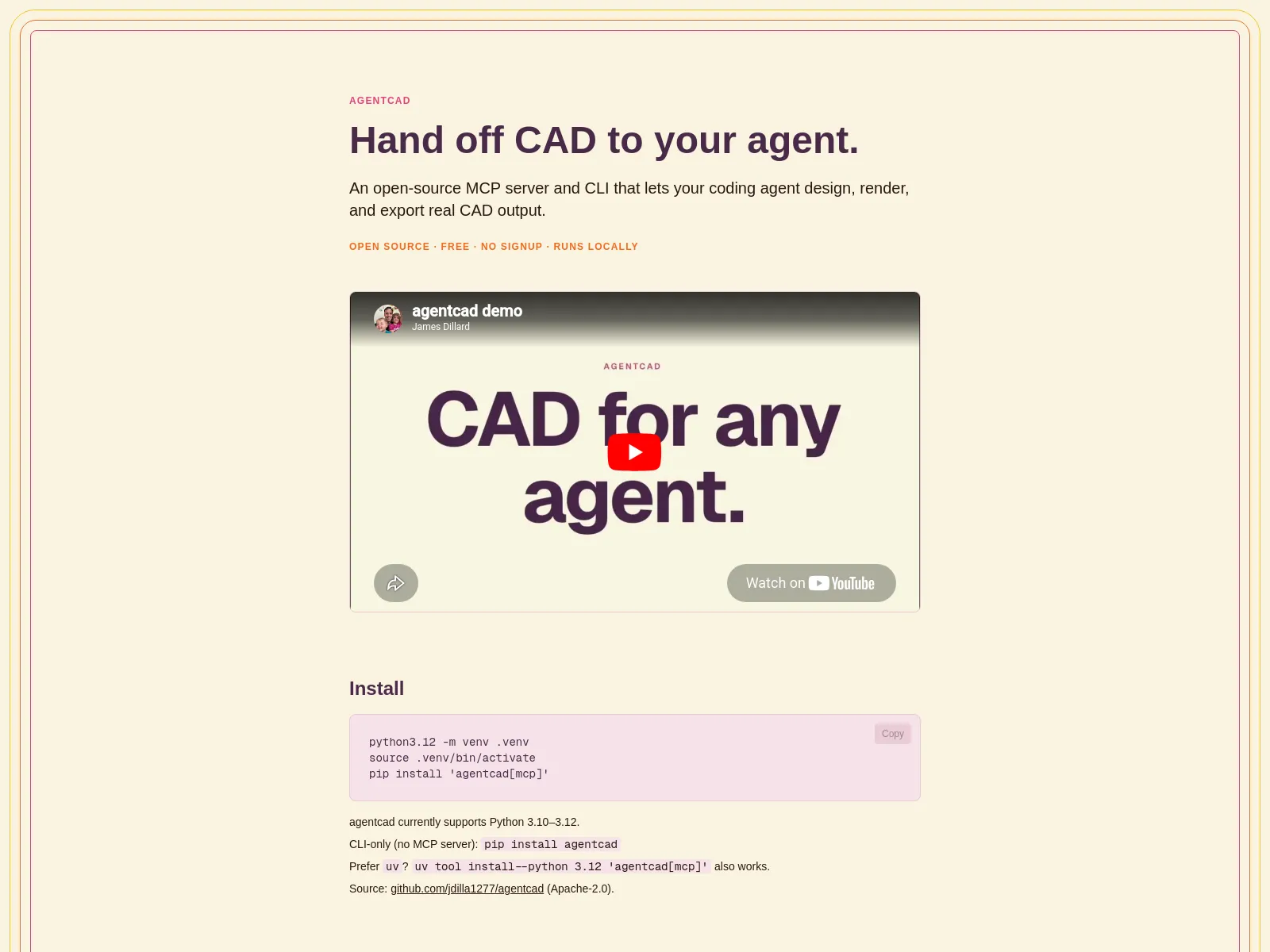 agentcad screen shot