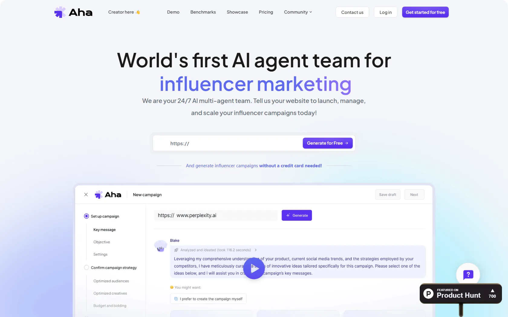 Screenshot or logo of Aha tool