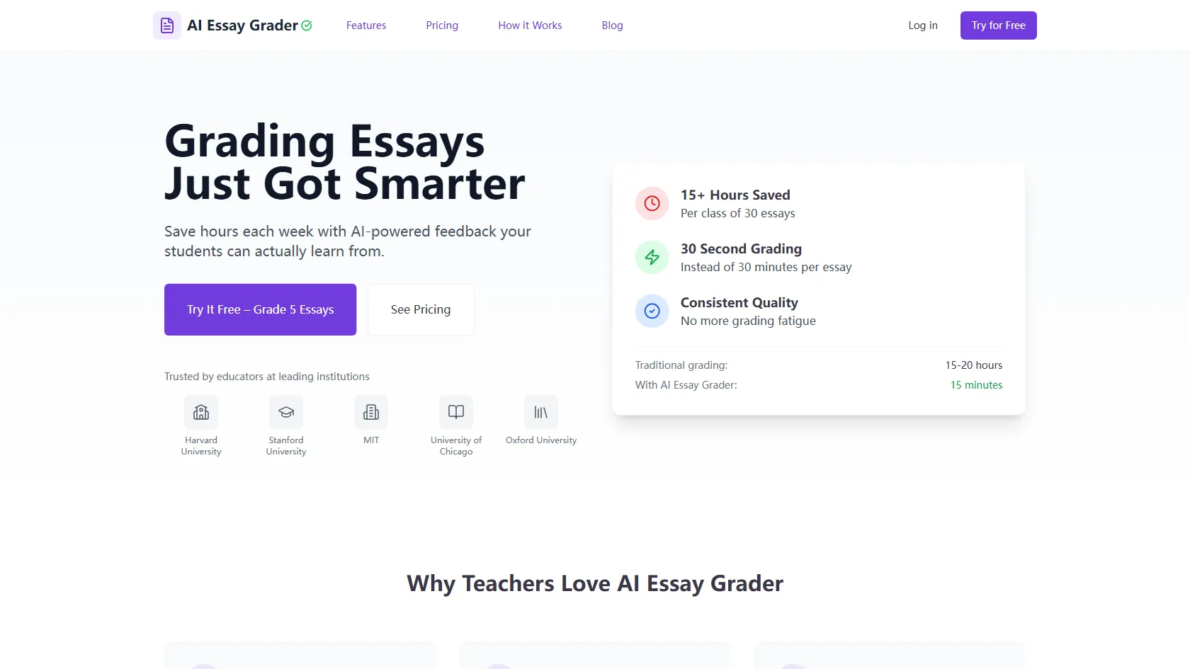 AI Essay Grader screen shot