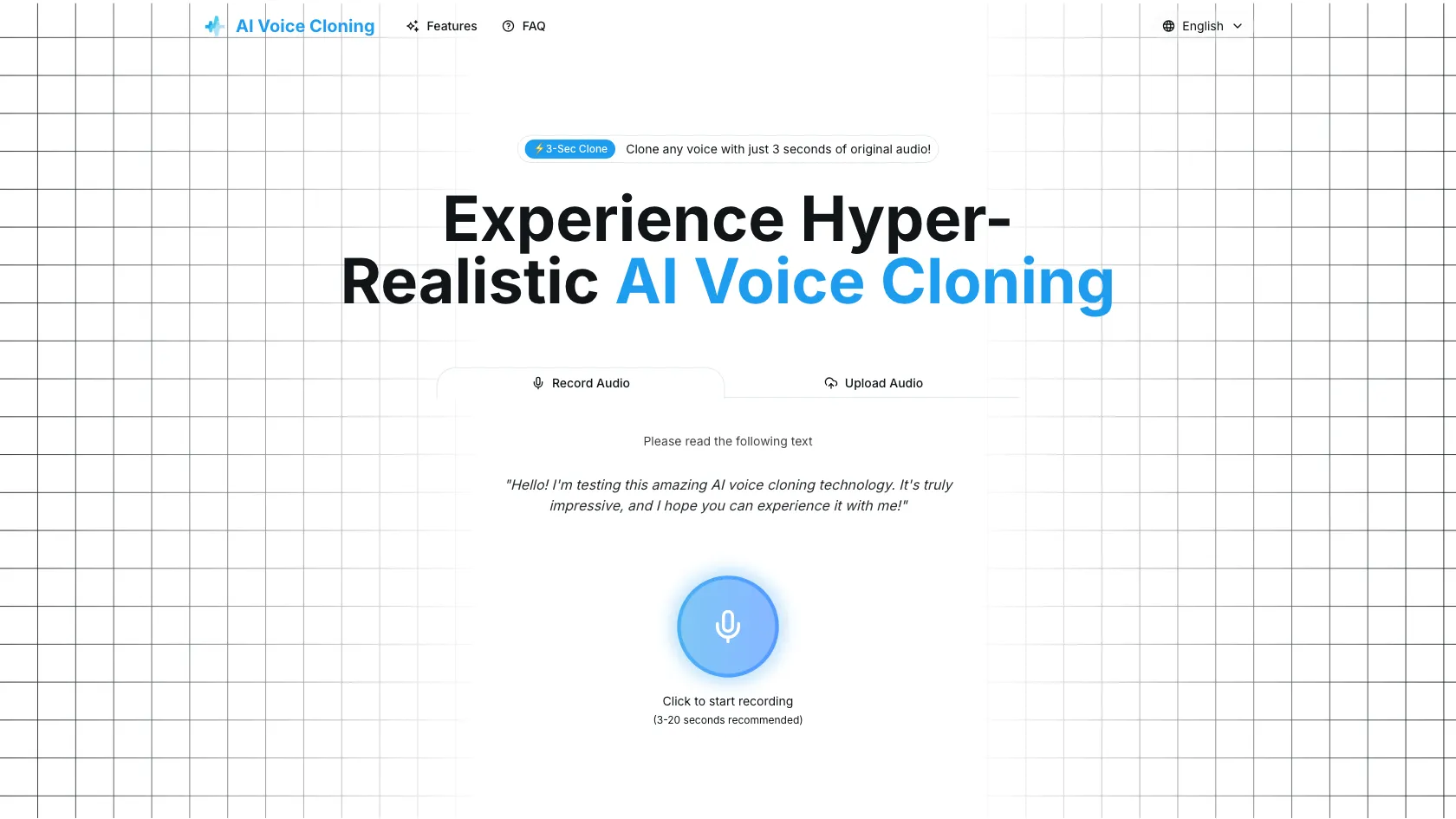 Screenshot or logo of AI Voice Cloning tool