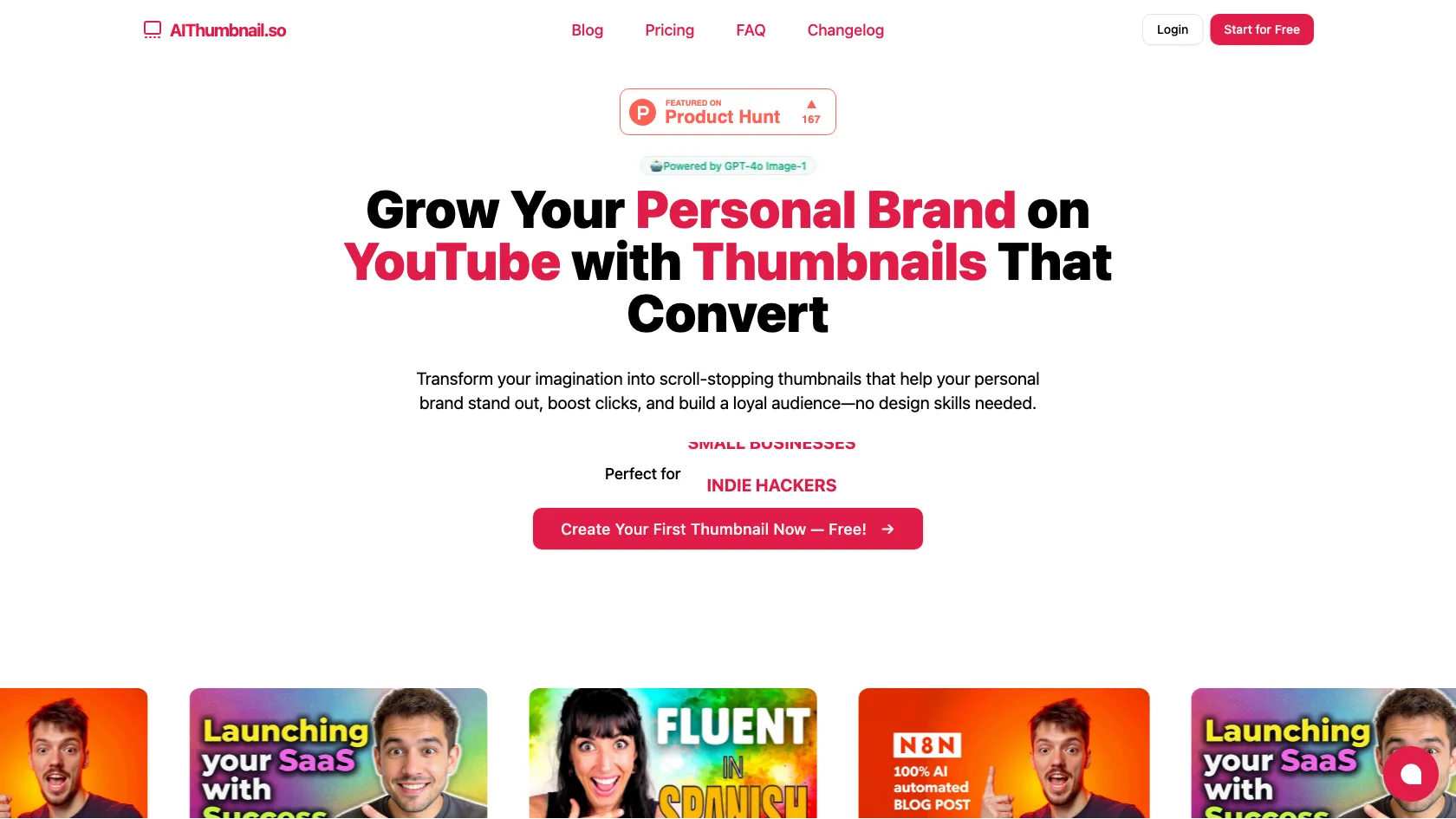 Screenshot or logo of AIThumbnail.so tool