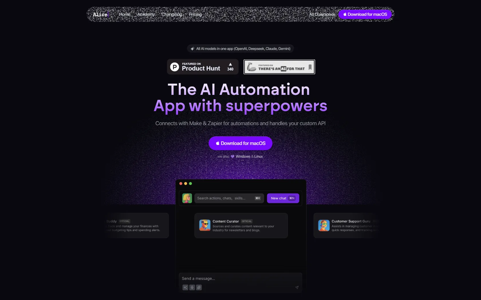 Screenshot or logo of Alice tool