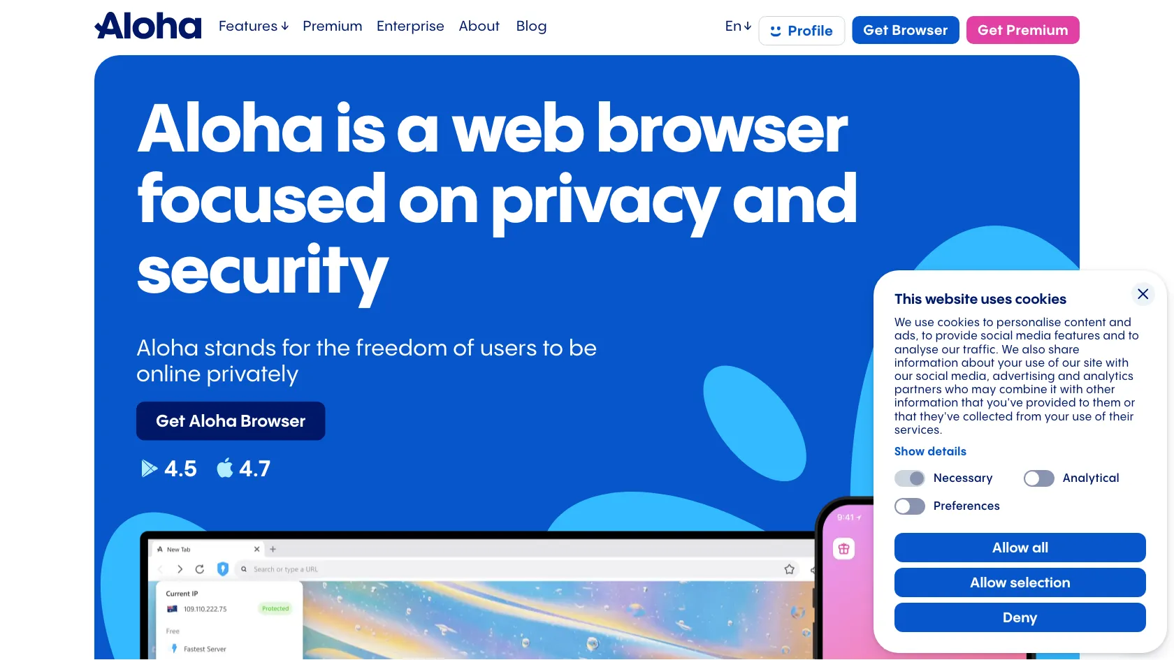 Screenshot or logo of Aloha Browser tool