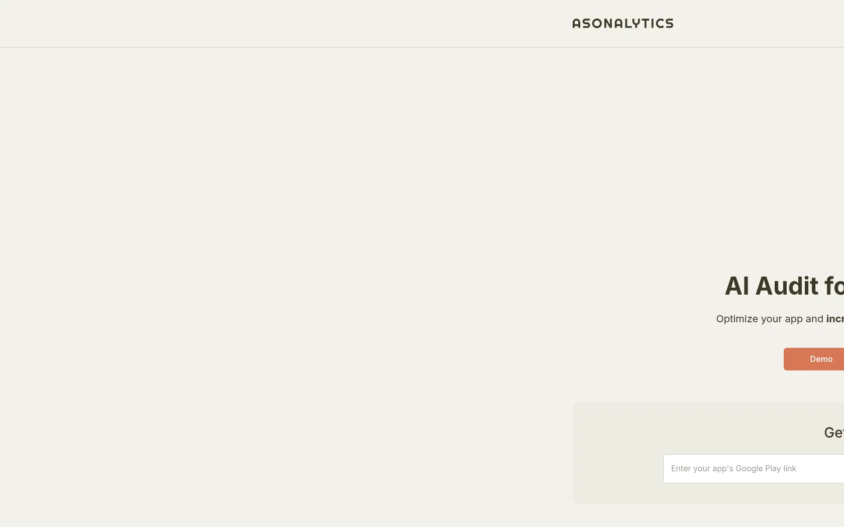 Screenshot or logo of ASOnalytics tool