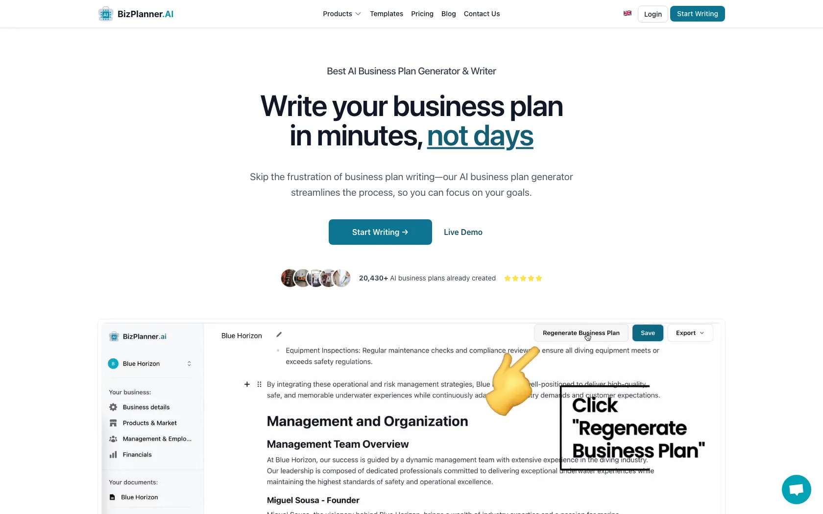 BizPlanner.AI screen shot