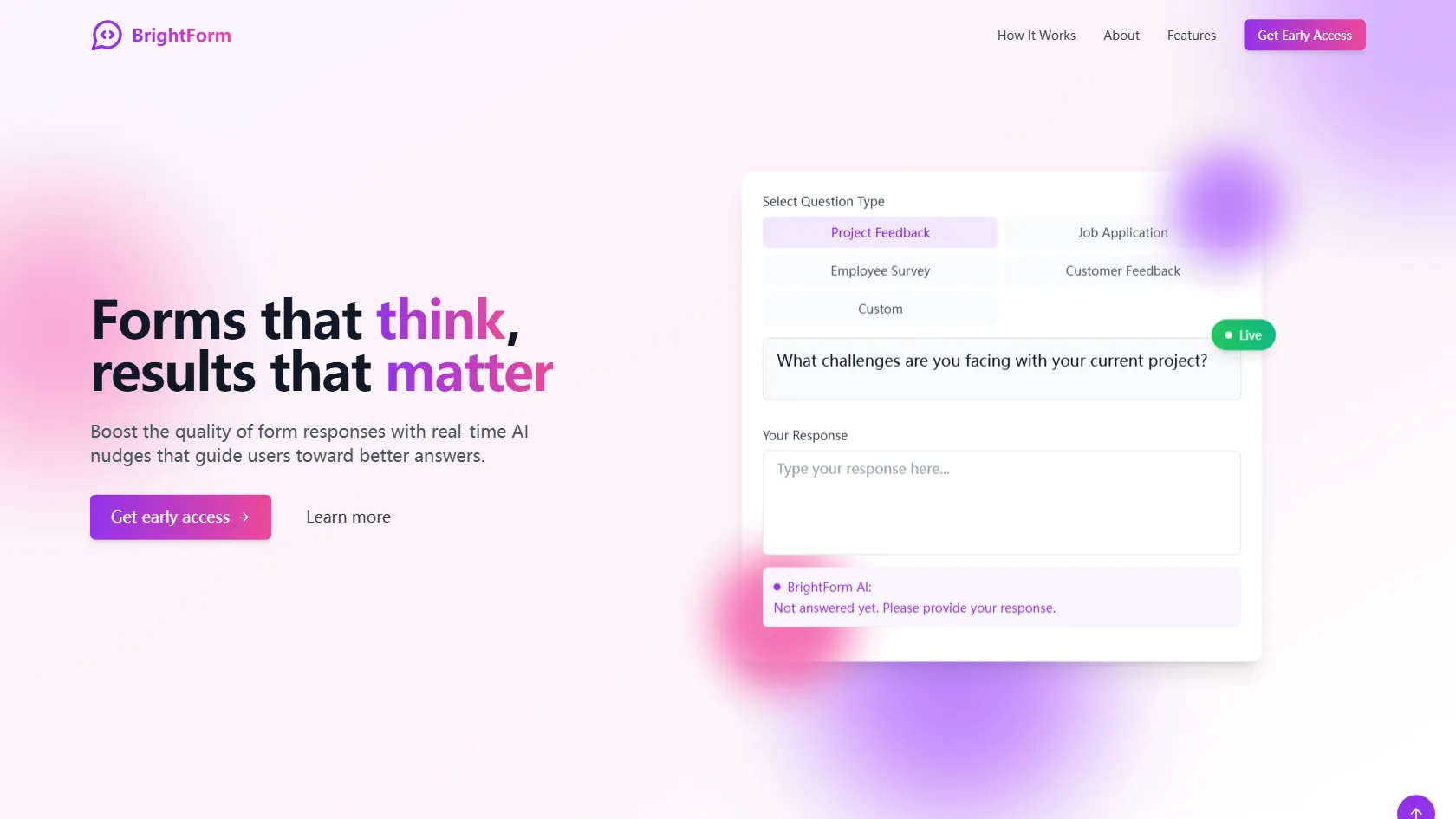 Screenshot or logo of BrightForm tool