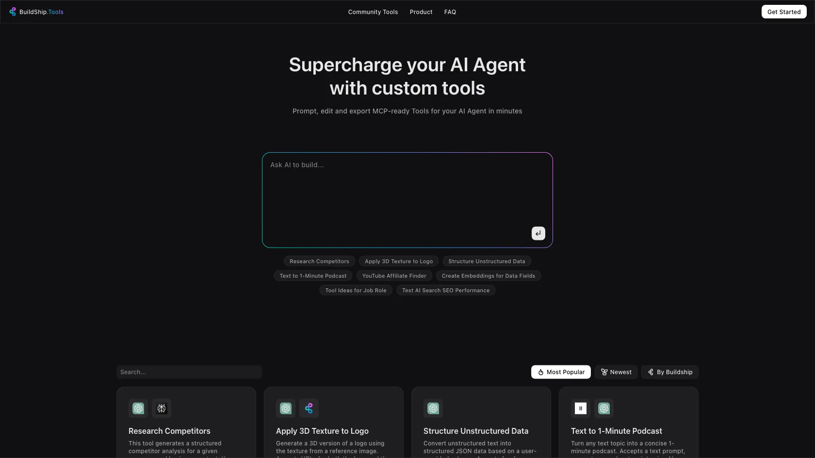 Screenshot or logo of BuildShip.Tools tool