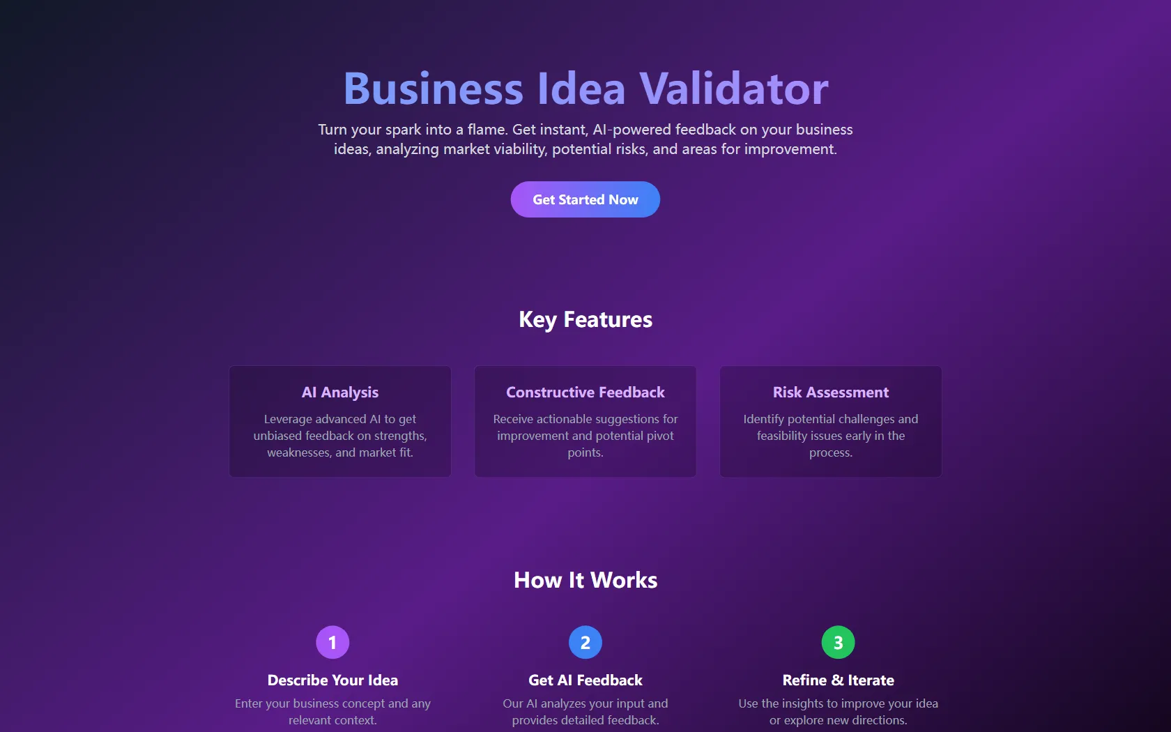 Business Idea Validator screen shot