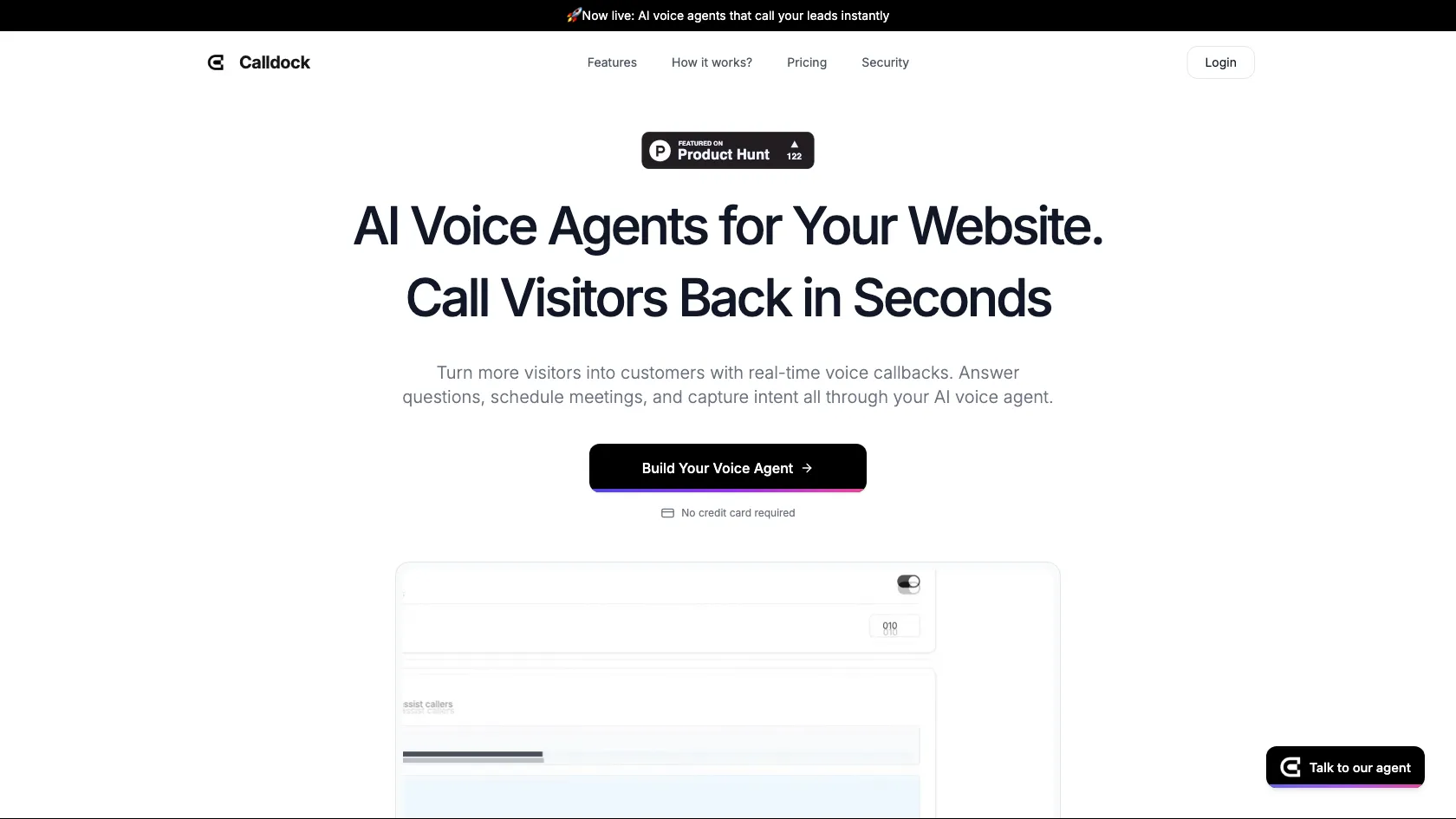 Screenshot or logo of Calldock tool