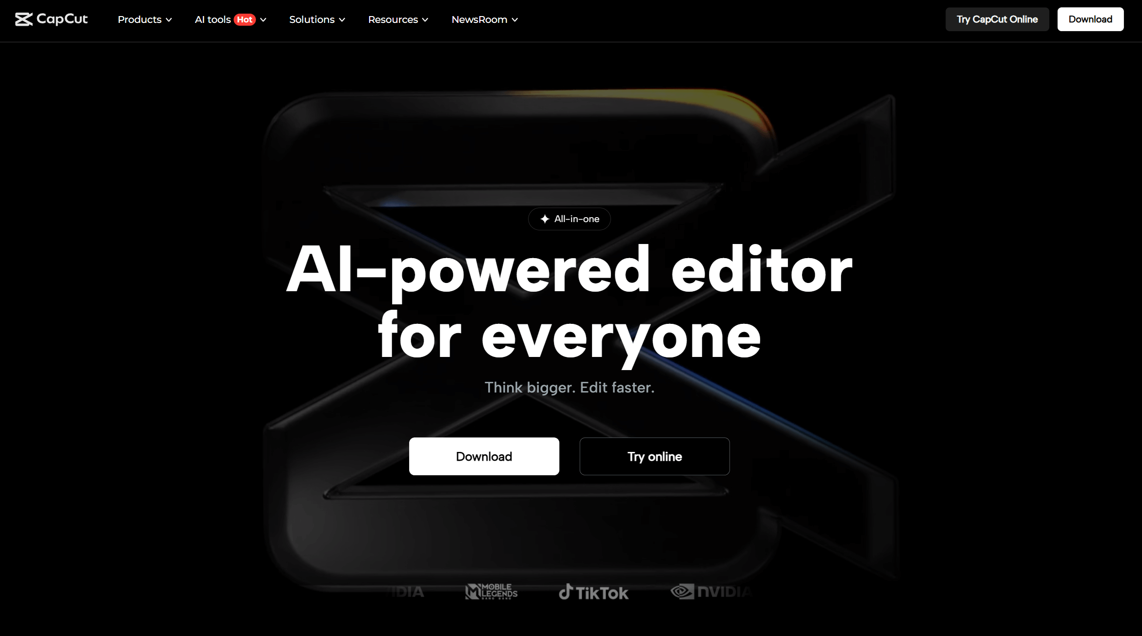 CapCut AI Suite screen shot