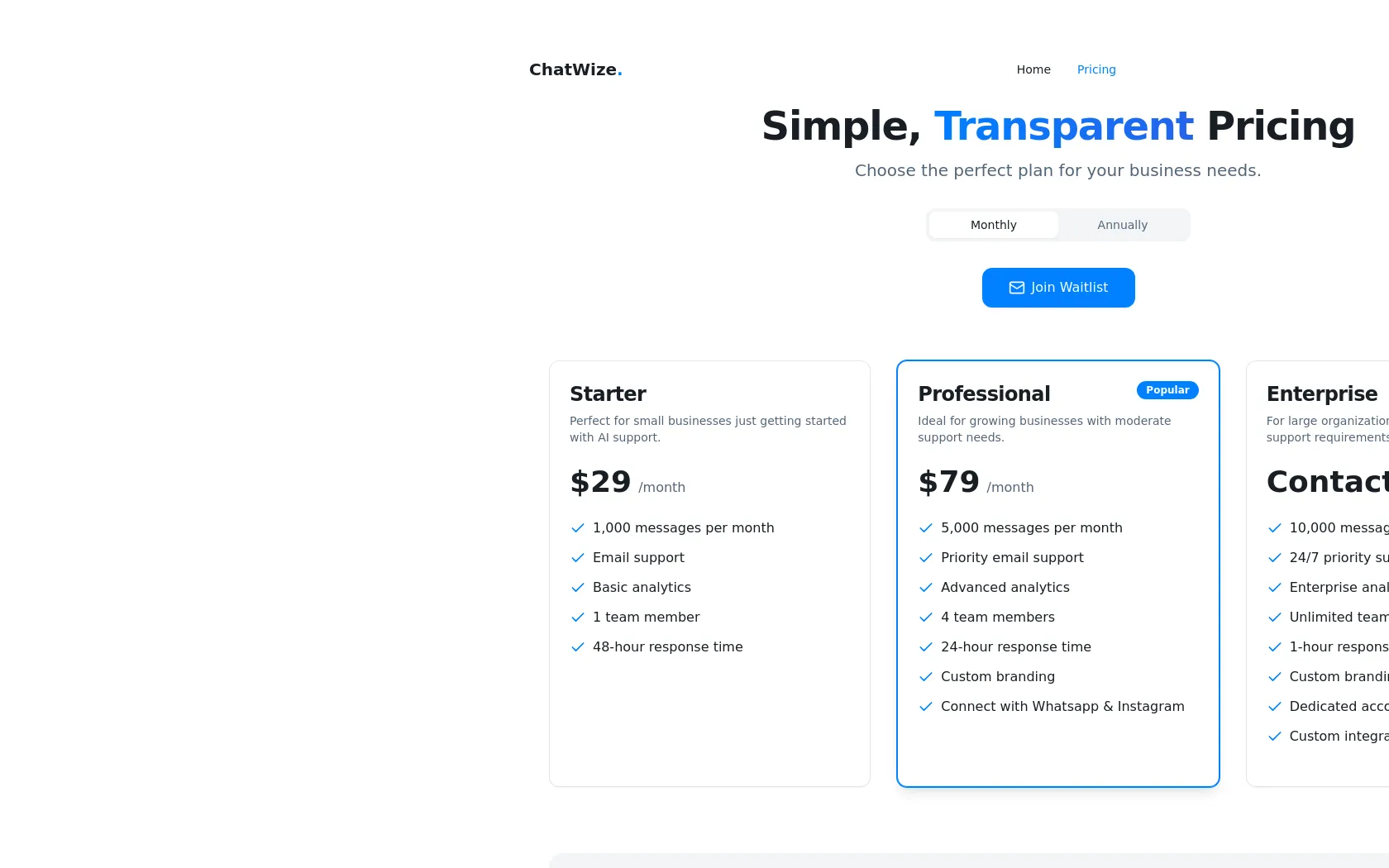 ChatWize screen shot