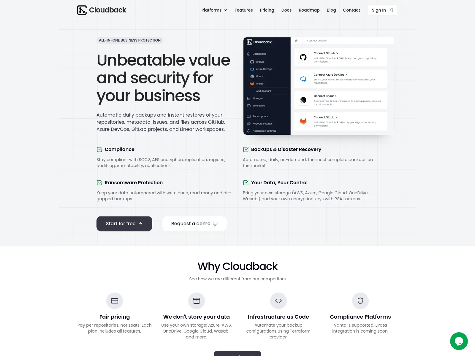 Cloudback screen shot