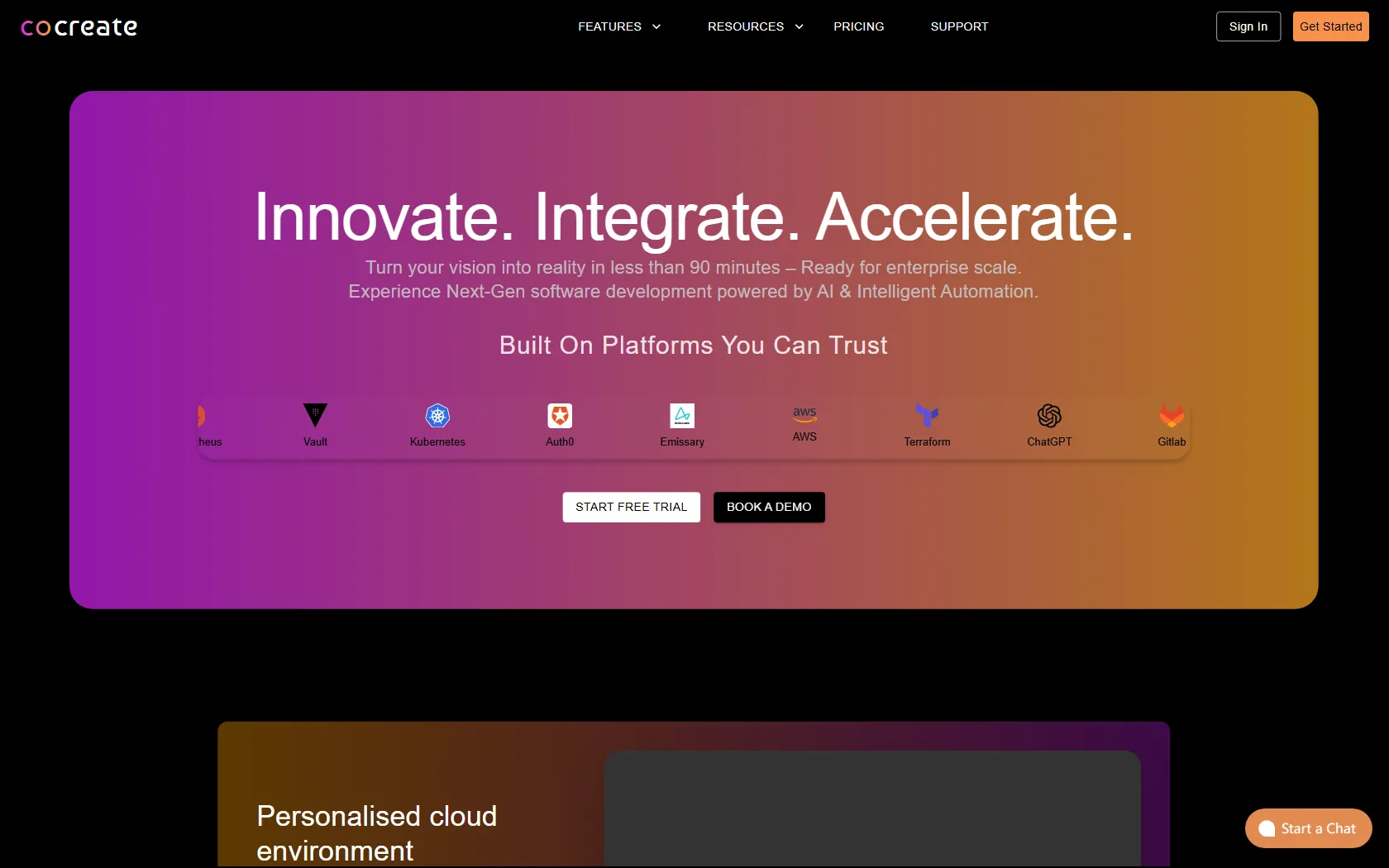 Screenshot or logo of COCREATE tool