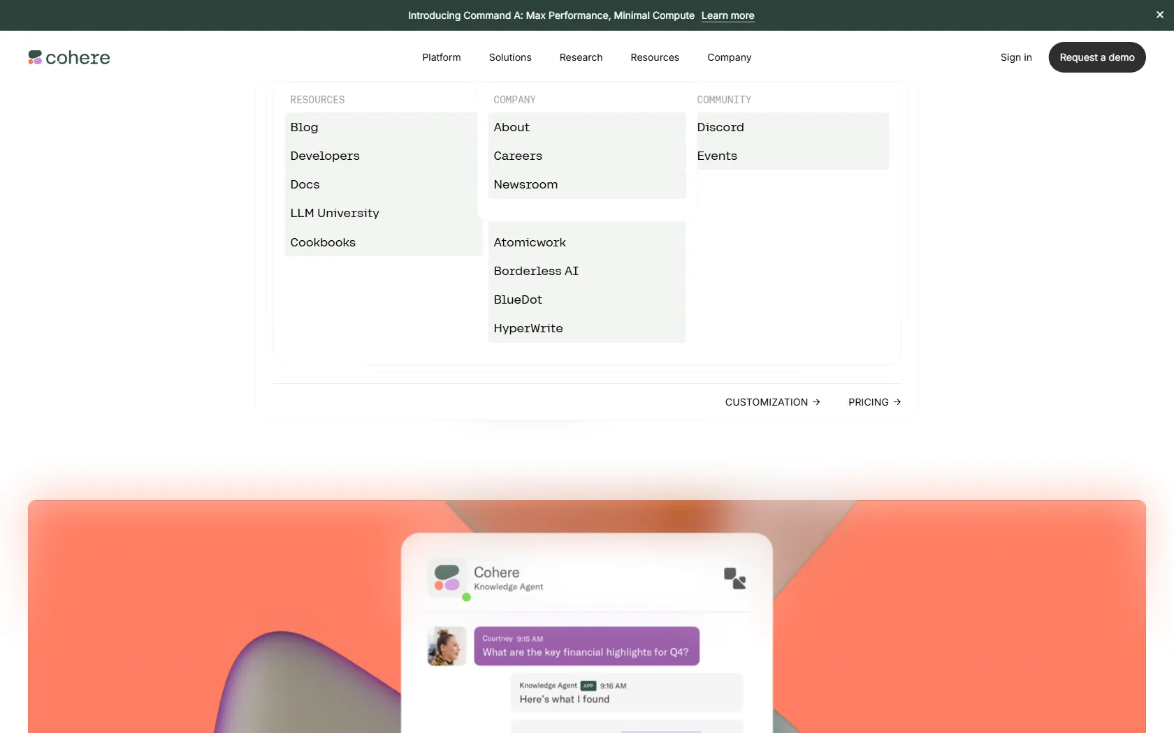 Screenshot or logo of Cohere tool