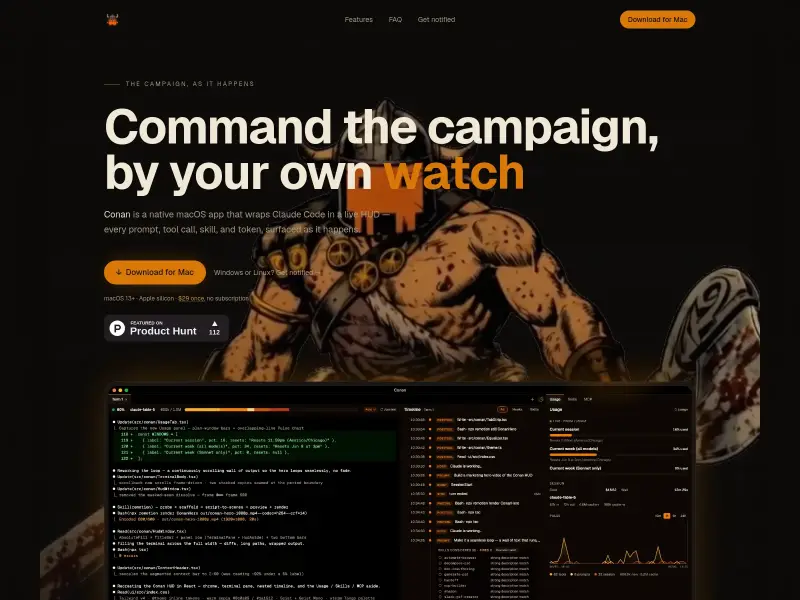 Screenshot or logo of Conan tool