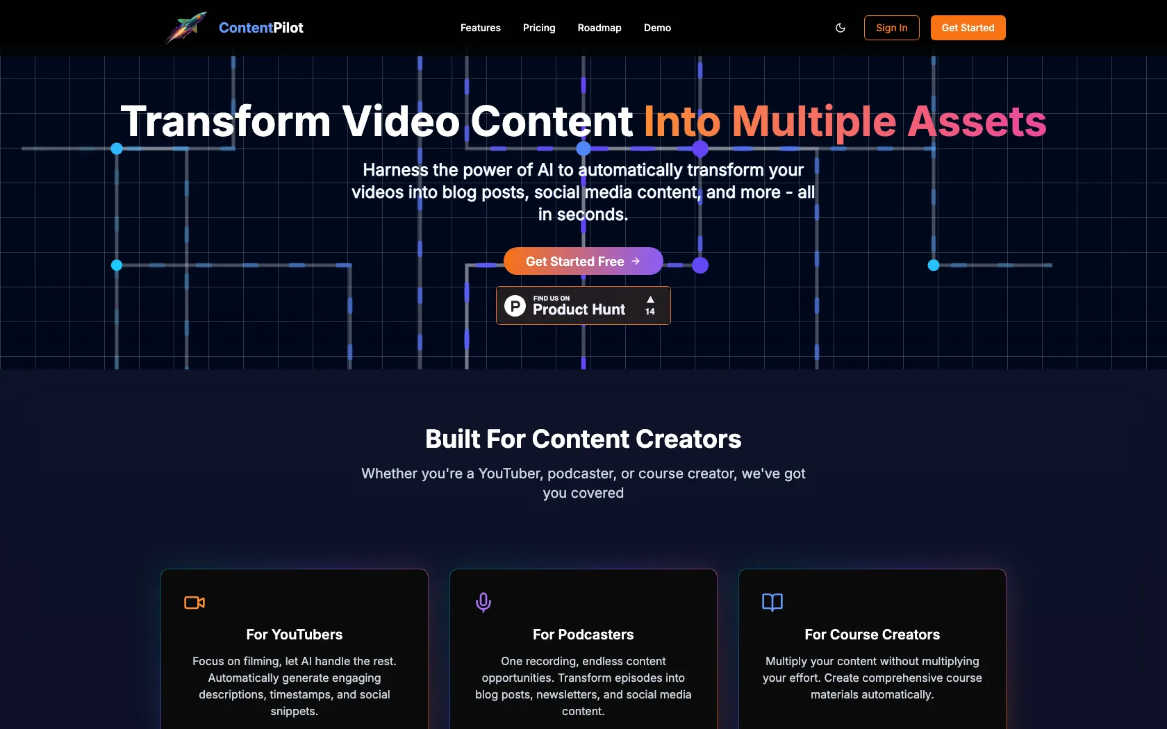 Screenshot or logo of ContentPilot tool