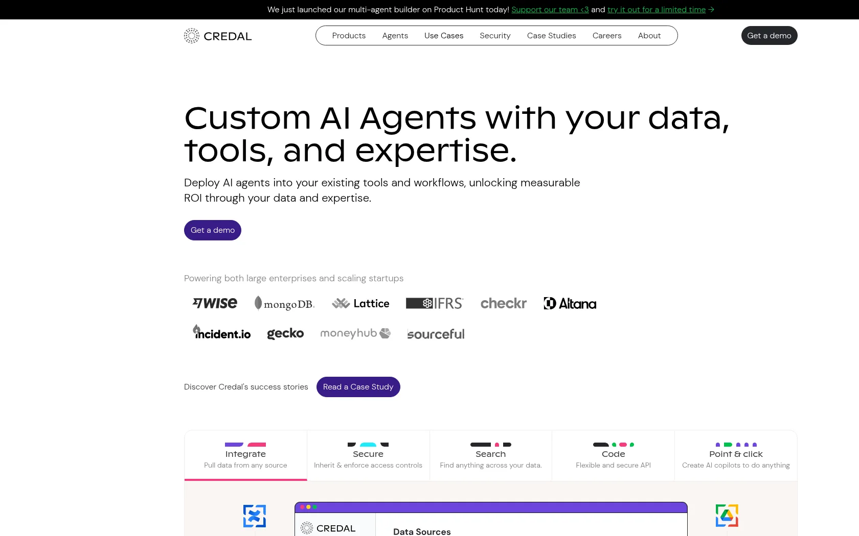 Screenshot or logo of Credal tool