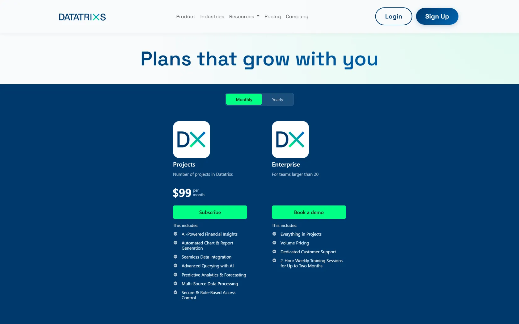 Datatrixs screen shot