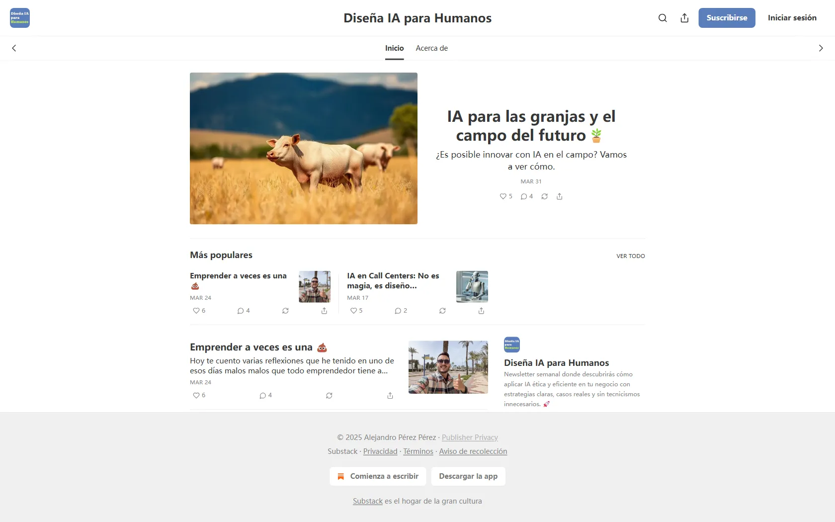 Screenshot or logo of Diseña IA para Humanos tool