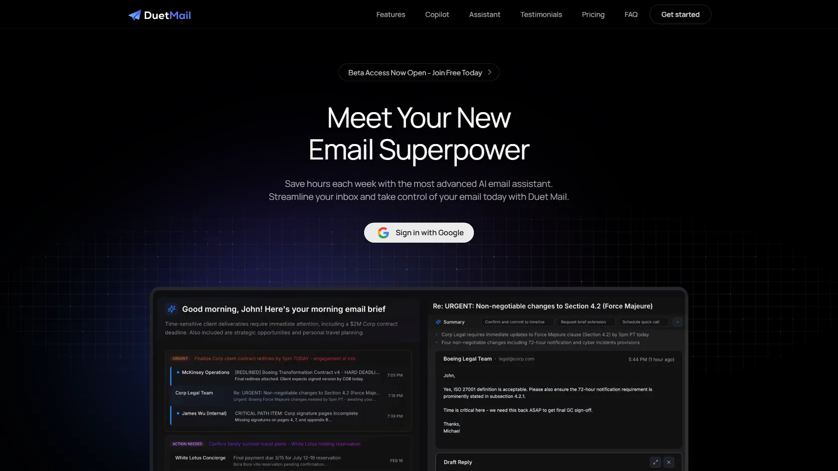 Screenshot or logo of Duet Mail tool