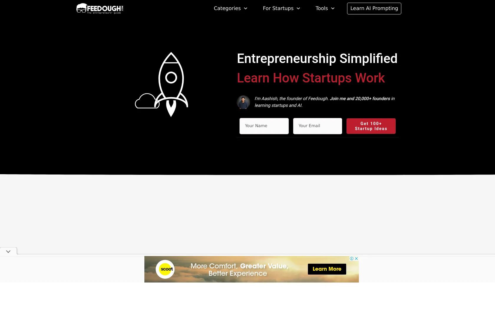 Screenshot or logo of Feedough tool