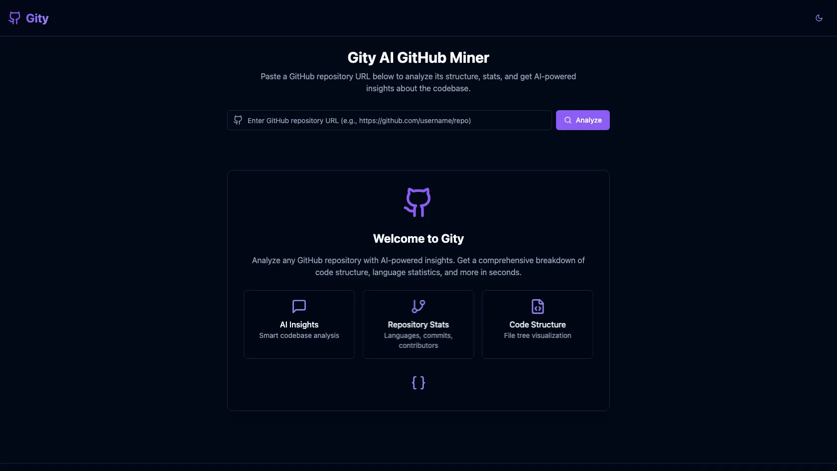 Screenshot or logo of Gity tool
