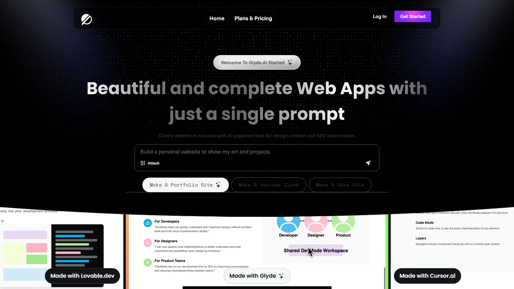 Screenshot or logo of GLIDE tool