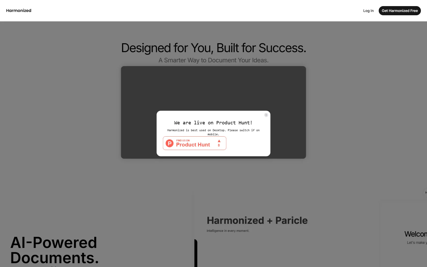 Screenshot or logo of Harmonized tool