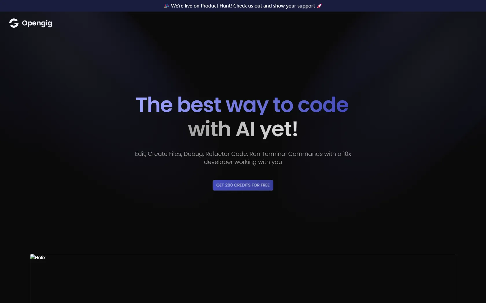 Screenshot or logo of Helix tool