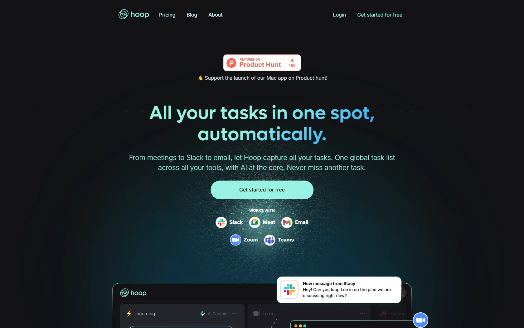 Screenshot or logo of Hoop tool