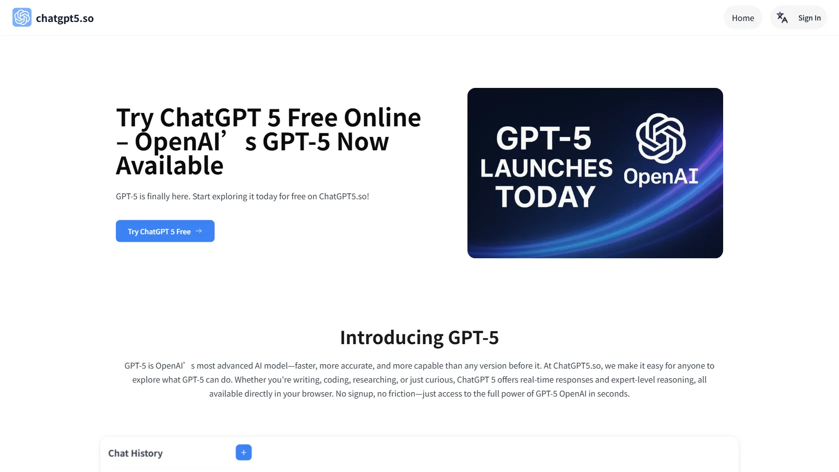 ChatGPT 5 screen shot