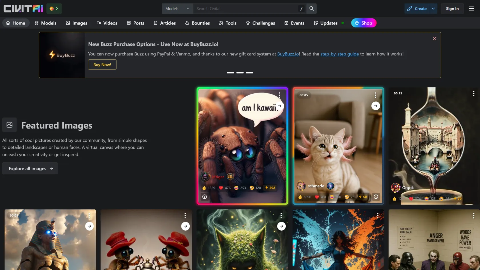 Civitai screen shot