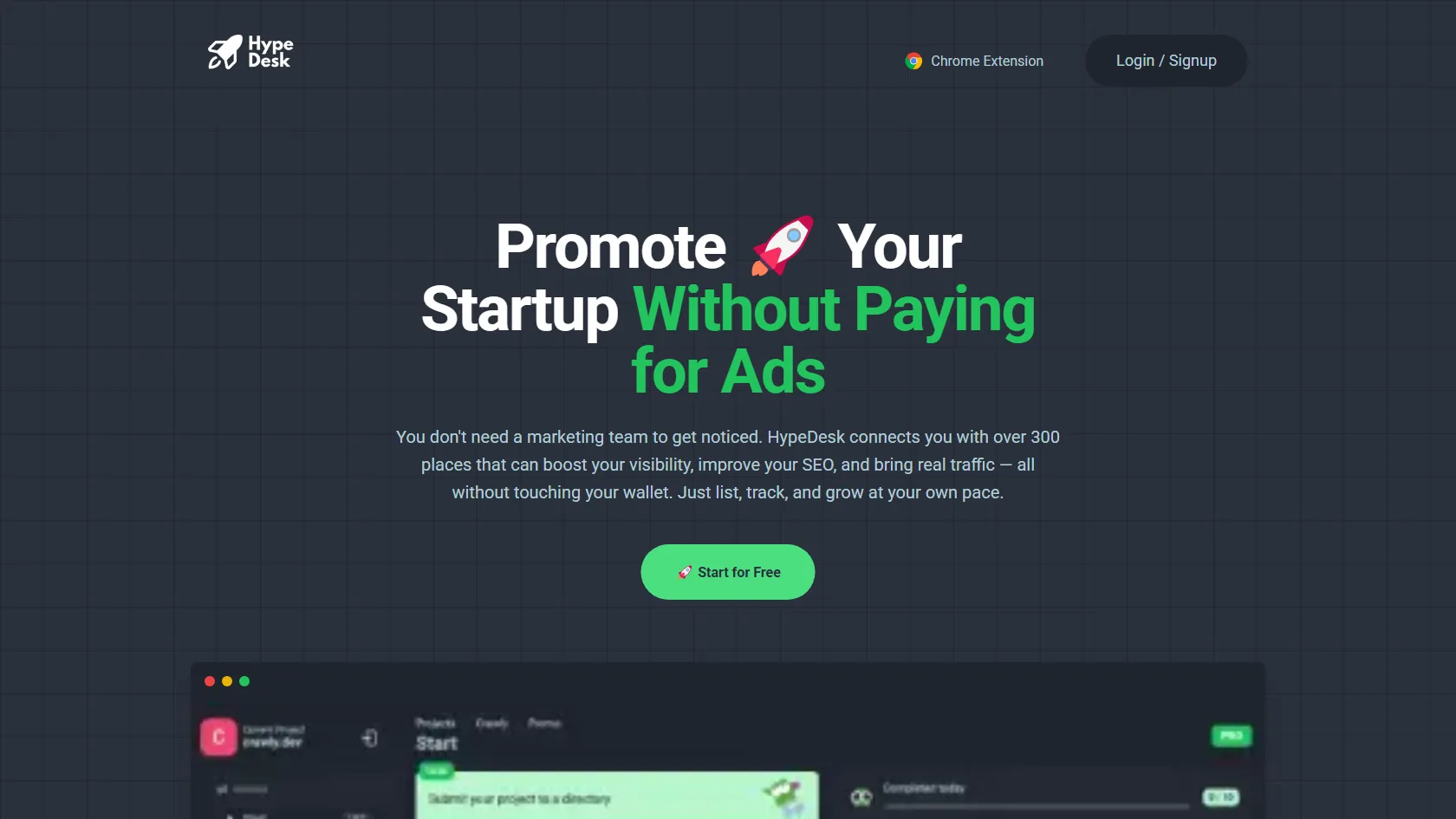HypeDesk screen shot