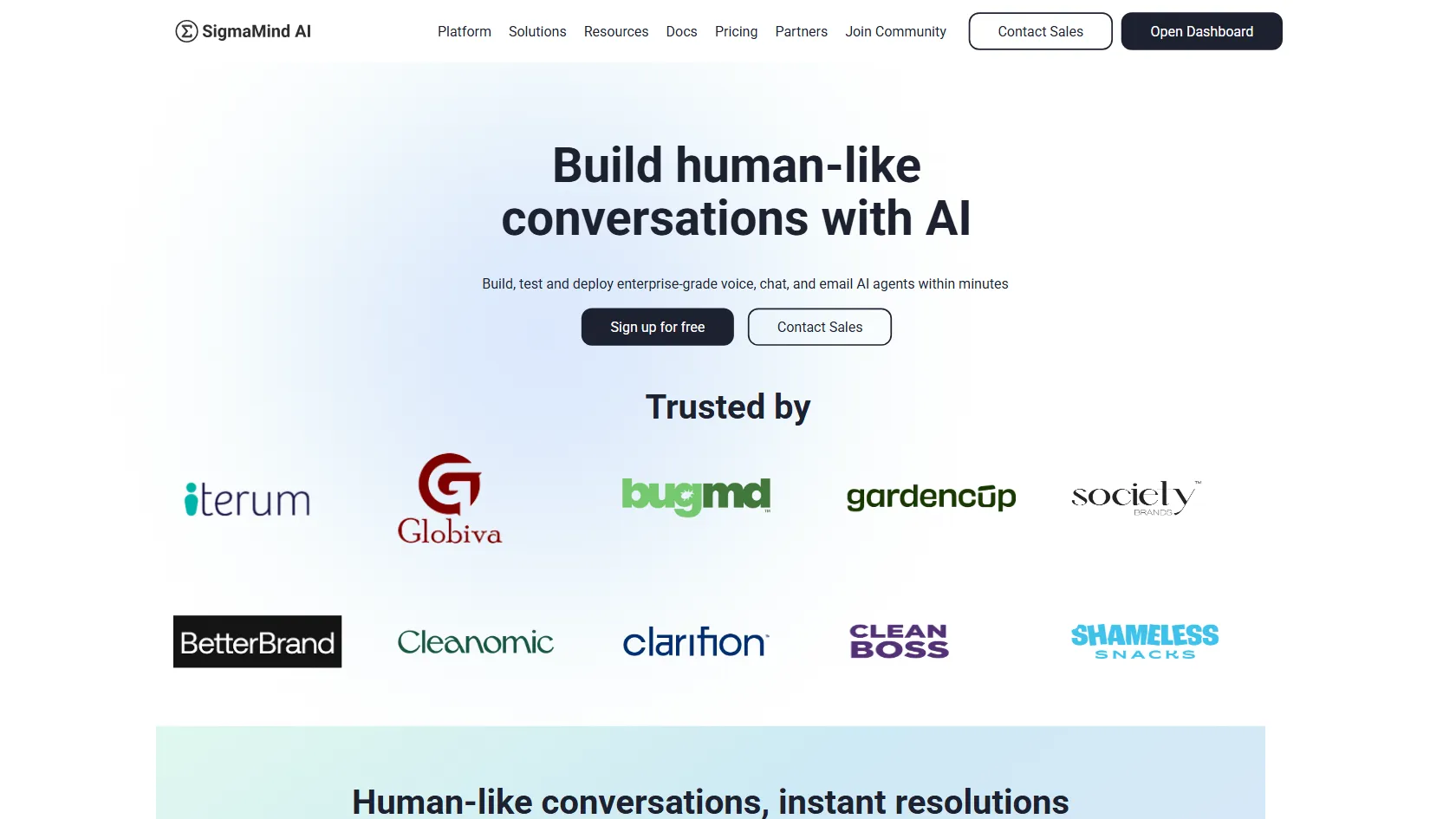 Screenshot or logo of SigmaMind AI tool